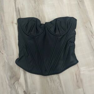 black fashion nova corset top